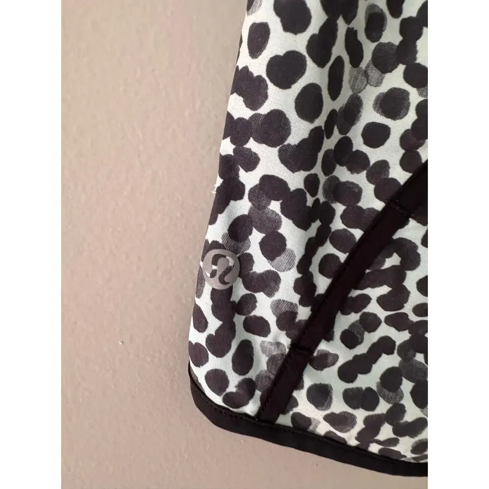 Lululemon Speed Up Short Size 2 Ace Spot Tranquil Blue Black 4